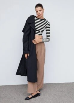 T-shirt Crop à Rayures -Mode Nouvelle Magasin 57034415 05 99999999 01