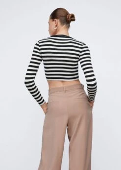 T-shirt Crop à Rayures -Mode Nouvelle Magasin 57034415 05 R