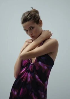 Robe Imprimée Soie Décolletée -Mode Nouvelle Magasin 57035152 65 D1