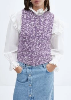 Gilet Chiné Maille -Mode Nouvelle Magasin 57035793 61 D1