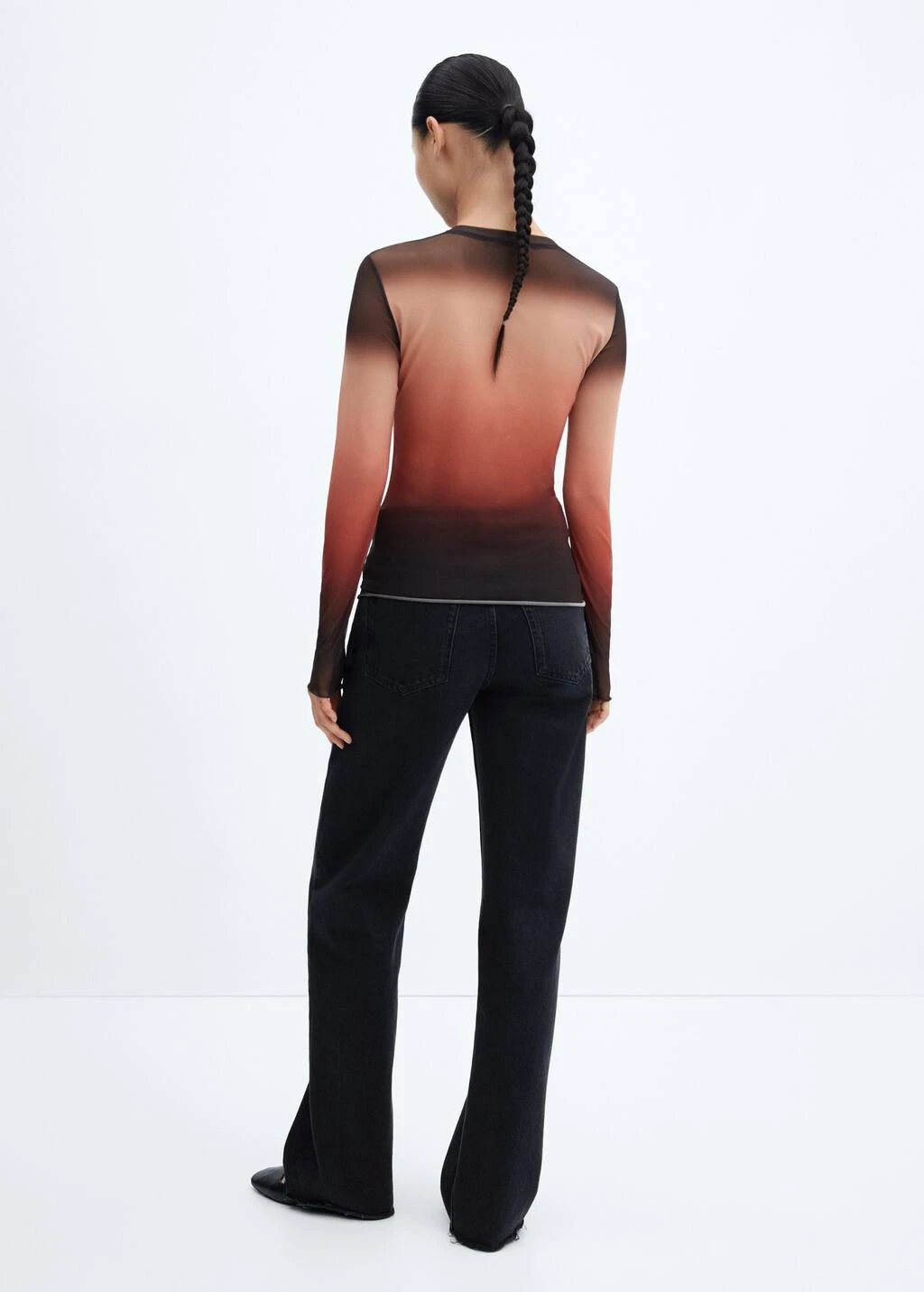 T-shirt Dégradé Détail Froncé 3 T-shirt Dégradé Détail Froncé – Image 3