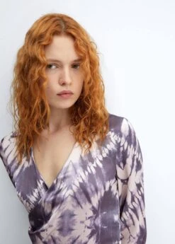 Robe Tie And Dye Satinée -Mode Nouvelle Magasin 57036028 68 D1