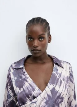 Robe Tie And Dye Satinée -Mode Nouvelle Magasin 57036028 68 D4