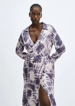 Robe Tie And Dye Satinée -Mode Nouvelle Magasin 57036028 68 D5