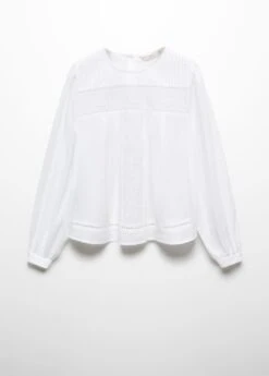 Blouse Coton Détails Ajourés -Mode Nouvelle Magasin 57037118 01 B