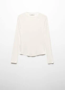 T-shirt Côtelé Manches Longues -Mode Nouvelle Magasin 57037755 01 B