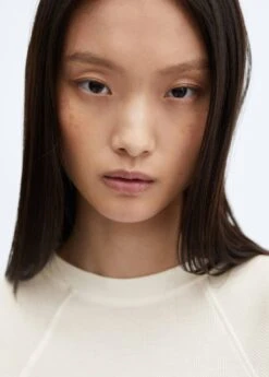 T-shirt Côtelé Manches Longues -Mode Nouvelle Magasin 57037755 01 D1