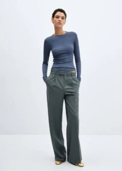 T-shirt Côtelé Manches Longues -Mode Nouvelle Magasin 57037755 59 99999999 01