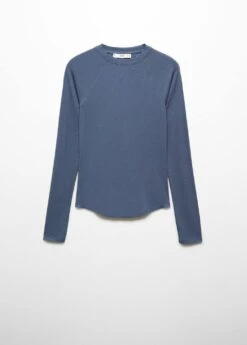 T-shirt Côtelé Manches Longues -Mode Nouvelle Magasin 57037755 59 B