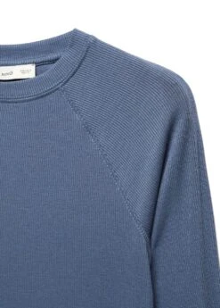 T-shirt Côtelé Manches Longues -Mode Nouvelle Magasin 57037755 59 D8