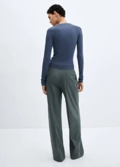 T-shirt Côtelé Manches Longues -Mode Nouvelle Magasin 57037755 59 R