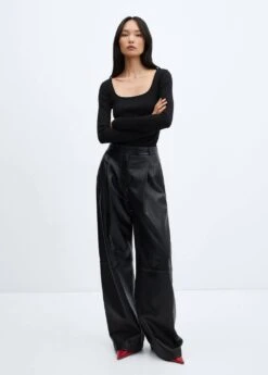 T-shirt Côtelé Col Carré -Mode Nouvelle Magasin 57037757 99 99999999 01