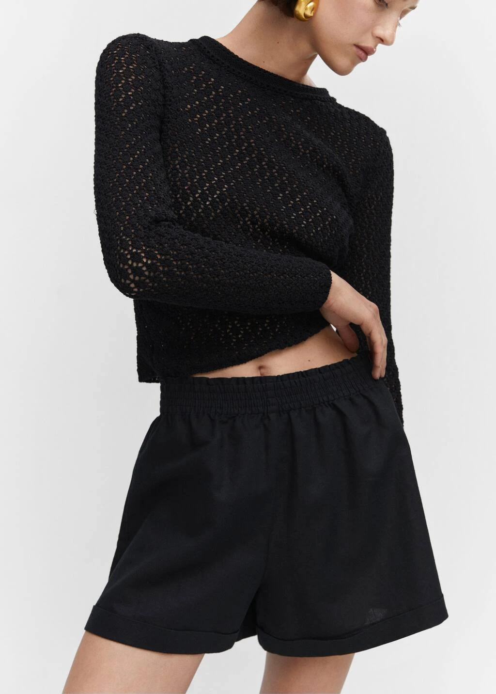 Short Lin Taille élastique 1 Short Lin Taille élastique