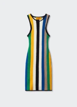 Robe Midi Maille Multicolore -Mode Nouvelle Magasin 57040379 05 B