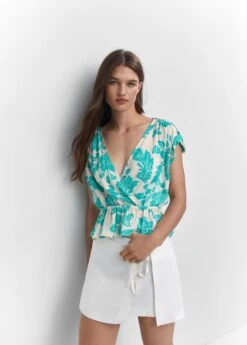 Blouse Cache-cœur à Fleurs -Mode Nouvelle Magasin 57042887 05 D2