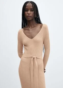 Robe Midi Maille Ceinture