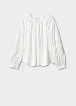 Blouse Froncée Bouton -Mode Nouvelle Magasin 57043807 02 B