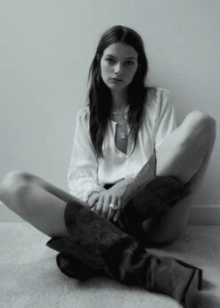 Blouse Froncée Bouton -Mode Nouvelle Magasin 57043807 02 D6