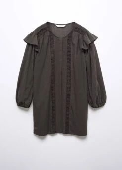 Robe Courte Détails Dentelle -Mode Nouvelle Magasin 57043810 95 B