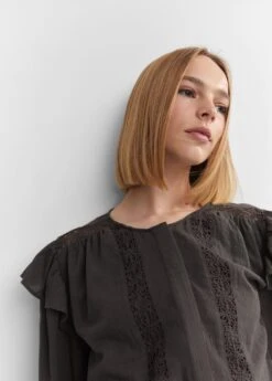 Robe Courte Détails Dentelle -Mode Nouvelle Magasin 57043810 95 D1