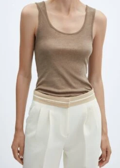 Pantalon Taille Retournée Pinces -Mode Nouvelle Magasin 57043823 05 D6