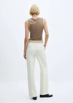 Pantalon Taille Retournée Pinces -Mode Nouvelle Magasin 57043823 05 R