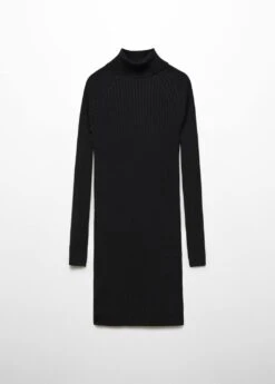 Robe Courte Maille Côtelée Col Montant -Mode Nouvelle Magasin 57045803 99 B