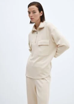 Sweat-shirt Poches Plaquées