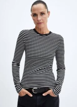 T-shirt Rayures Col Rond