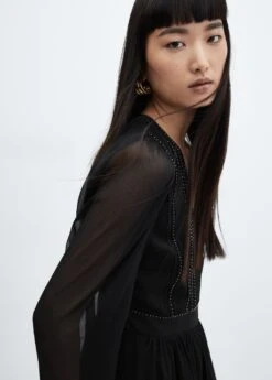 Robe Fluide Détail Perles 13 Robe Fluide Détail Perles -Mode Nouvelle Magasin 57048271 99 D6