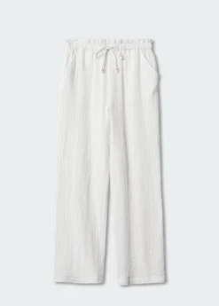 Pantalon Texturé Nœud -Mode Nouvelle Magasin 57050104 01 B