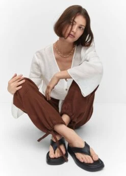 Blouse Manches Cloche Nœud -Mode Nouvelle Magasin 57050213 05 D2