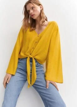 Blouse Manches Cloche Nœud -Mode Nouvelle Magasin 57050213 11 D2