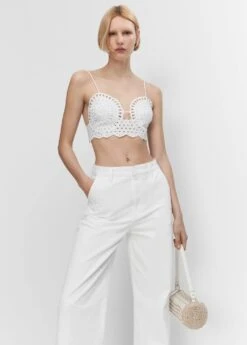 Crop Top Ajouré -Mode Nouvelle Magasin 57050275 01 D2