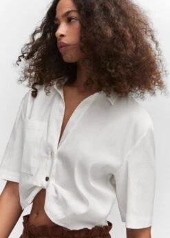 Chemise Crop Nœud -Mode Nouvelle Magasin 57050487 01 D1