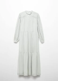 Robe Longue Détail Dentelle -Mode Nouvelle Magasin 57053810 41 B