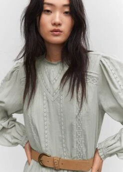 Robe Longue Détail Dentelle -Mode Nouvelle Magasin 57053810 41 D1