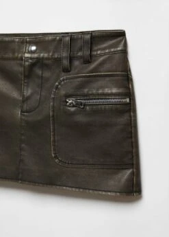 Jupe Similicuir Effet Usé -Mode Nouvelle Magasin 57054406 99 D8