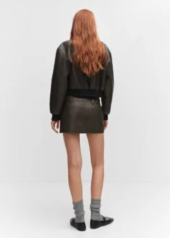 Jupe Similicuir Effet Usé -Mode Nouvelle Magasin 57054406 99 R