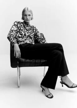 Blouse Col Montant Nœud -Mode Nouvelle Magasin 57054408 99 D2