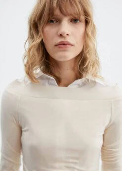 T-shirt Ajusté Col Bateau -Mode Nouvelle Magasin 57056023 05