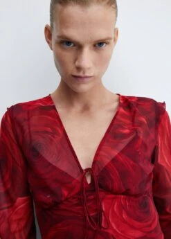 Robe En Gaze à Fleurs -Mode Nouvelle Magasin 57057762 70 D1