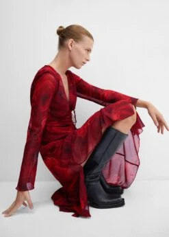 Robe En Gaze à Fleurs -Mode Nouvelle Magasin 57057762 70 D2