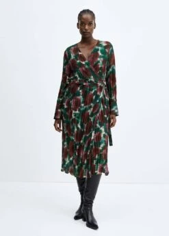 Robe Cache-cœur Plissée -Mode Nouvelle Magasin 57058278 43 D3