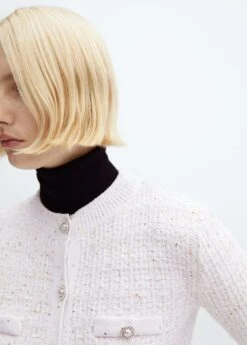 Cardigan Tweed Bouton Bijou -Mode Nouvelle Magasin 57059088 05 D1