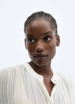 Blouse Plissée Semi-transparente -Mode Nouvelle Magasin 57059111 05 D4