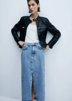 Jupe Midi En Jean -Mode Nouvelle Magasin 57061176 TM D1