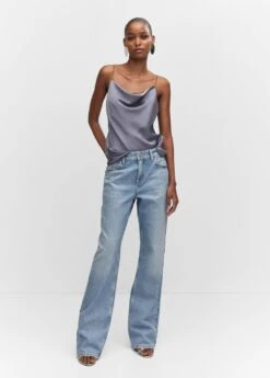 Top Satin Col Bénitier -Mode Nouvelle Magasin 57062884 92 99999999 01