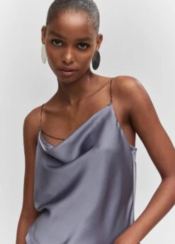 Top Satin Col Bénitier -Mode Nouvelle Magasin 57062884 92 D1