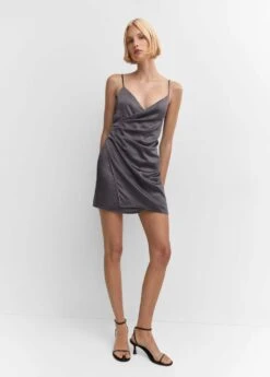 Robe Courte Drapée Cache-cœur -Mode Nouvelle Magasin 57063805 93 D2